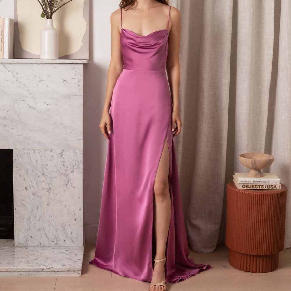 Fame and Partners Strappy Draped Gown
